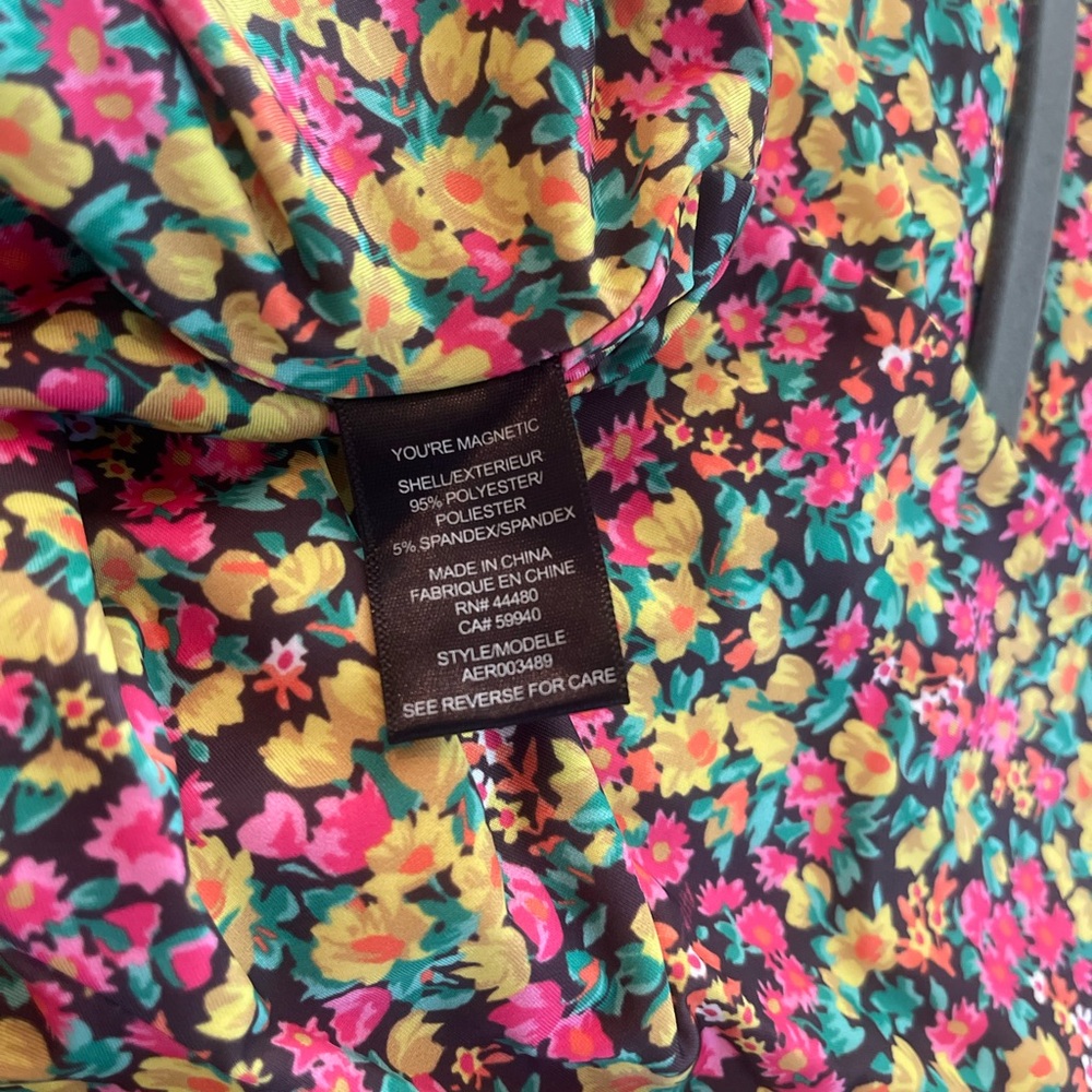 NEW AFRM Pink and Yellow Floral Long Sleeve Bodysuit - Picture 6 of 9